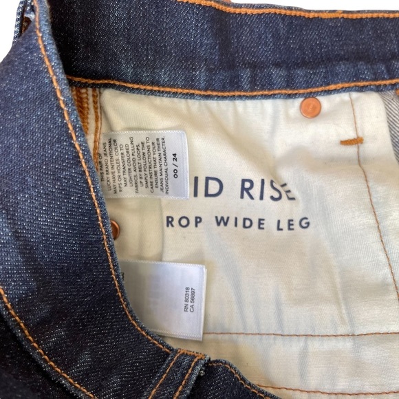 Lucky Brand Mid Rise Crop Wide Leg Jean‎ Size: 00/24 - Picture 3 of 7